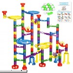 FUN LITTLE TOYS Kids Marble Run Set-154Pcs 90Translucent Pieces + 64Marbles for Marble Race Track Game Family Game  B07HQ4QRJZ
